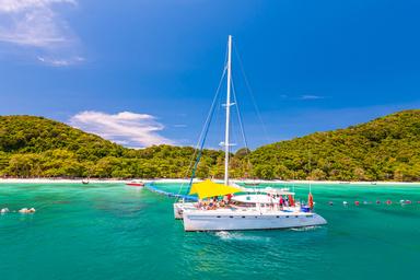 Yacht Catamaran Coral Island + Sunset + Lunch Tickets With Shared Transfers