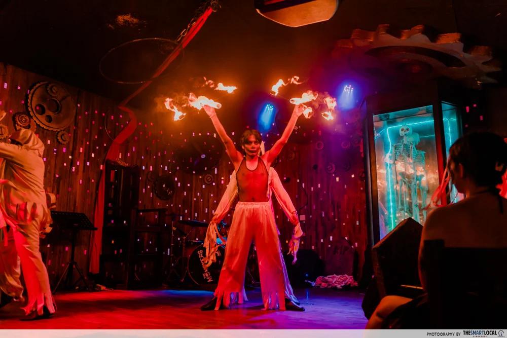 Watch the Cabaret Show at Frankenstein’s Laboratory